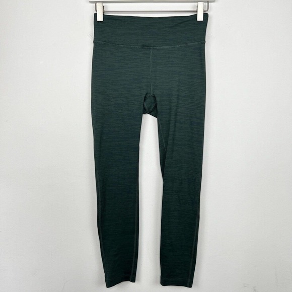 Outdoor Voices Leggings Small Heather Green 24" Inseam Stretch Yoga Gym - Picture 1 of 11